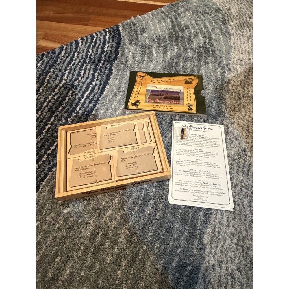 Rare Handcrafted Oregon Board Game